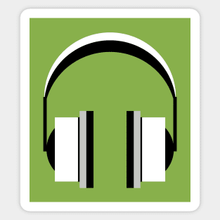 Headphones in Greenery Sticker